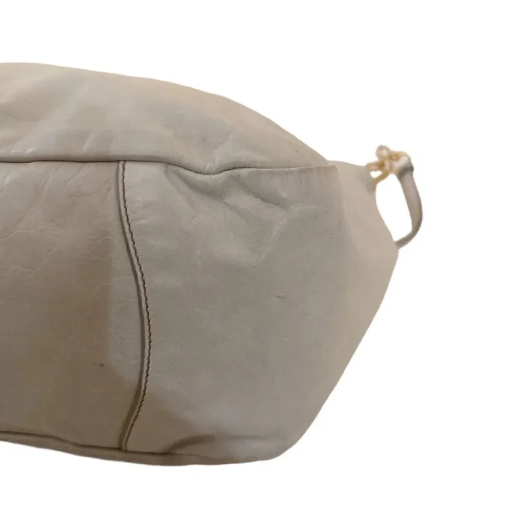 PRADA Vitello Two Way Hobo Beige Fringe Leather Bag - Picture 8 of 15